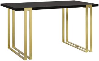 Ausziehbarer Tisch Husteo Gold (Farbe: Gold / Schwarz Molet)