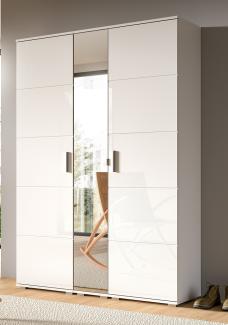 Garderobe Set 3-teilig Prego in weiß Hochglanz 140 x 191 cm