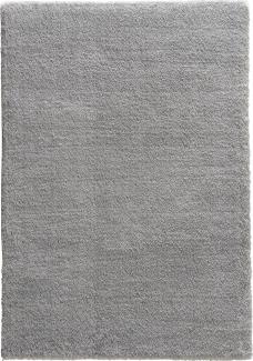 Teppich in Hellgrau aus 100% Polyester - 150x80x3cm (LxBxH)