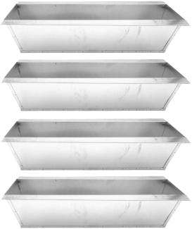 BURI Pflanzkasten für Europaletten 1-6 Stück verzinkt schwarz Balkon Blumenkasten Metall verzinkt - 4 Stück