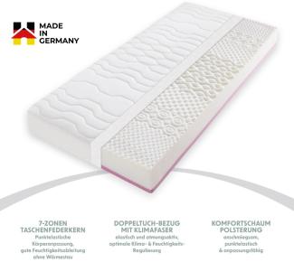 HOME DELUXE Taschenfederkernmatratze TOUCH – Made in Germany - Größe: 140 x 200 cm, Matratze - Härtegrad:H3/H4