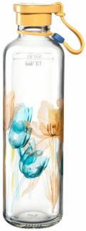 Leonardo Flasche In Giro Flower, Trinkflasche, Getränkeflasche, Wasserflasche, Glasflasche, Glas, Gelb, 750 ml, 029119