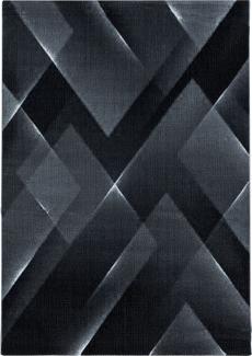 Kurzflor Teppich Clara Läufer - 80x250 cm - Schwarz