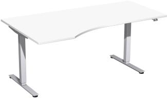Elektro-Hubtisch 'Smart' links, höhenverstellbar, 180x100x70-120cm, Weiß / Silber