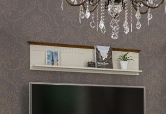 Wandregal "Marseille" Wandboard 124cm creme country eiche