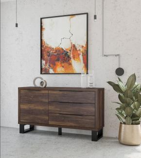 Sideboard "Halle" Kommode 144cm Wallace Eiche schwarz