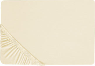 Spannbettlaken Baumwolle beige 200 x 200 cm JANBU