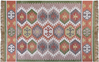 Outdoor Teppich mehrfarbig 160 x 230 cm orientalisches Muster Kurzflor SAHBAZ