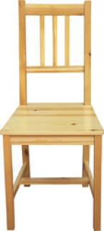 2er- Set Stuhl aus Kiefer Massivholz - Natur - 42 x 42 x 92 cm