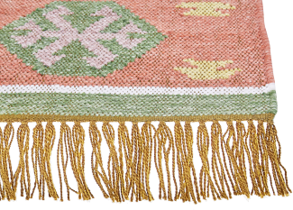 Outdoor Teppich mehrfarbig 80 x 150 cm orientalisches Muster Kurzflor SAHBAZ
