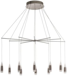 Eglo 39327 LED Pendelleuchte SANTIGA nickel-matt weiß, nickel-matt L:135cm B:41,5cm H:110cm