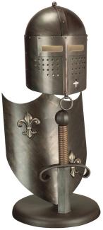 Elstead Crusader Tischlampe bronze poliert