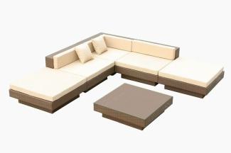 Luxus Premium Rattan Lounge Set Polyrattan Rattangarnitur Polyrattan Gartenmöbel a