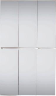Garderobenschrank 'Mirror', 6-türig, Aufbaumaß (BxHxT) 111 x 191 x 34 cm, weiß