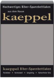 Kaeppel Biber Spannbettlaken Einfarbig Grau 90x200 cm - 100x200 cm