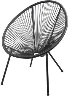 Garden Pleasure Relax Stuhl DALIDA 2er Set schwarz - ausgefallenes und modernes Design