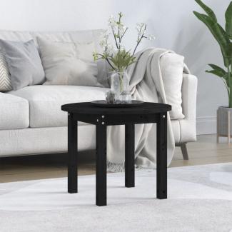 vidaXL Couchtisch Schwarz Ø 55x45 cm Massivholz Kiefer