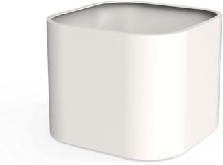 Dipott Pflanzgefäß Tonic quadratisch Aluminium RAL 9016 verkehrsweiß Pflanzkübel 90x90x72 cm