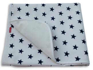 Ideenreich 'Sterne' Babydecke weiß/blau 70x90 cm