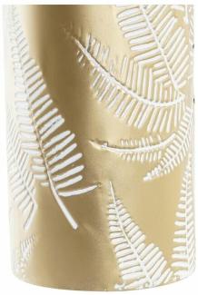 Vase DKD Home Decor Gold Metall Creme Tropical Pflanzenblatt (21 x 21 x 71 cm)