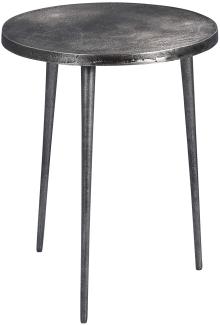 M2 Kollektion Casandra 2 Couchtisch/Beistelltisch/Tischset, Metall, grau, Durchmesser 40cm, Höhe 50cm