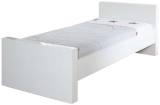 Kidsmill Alaska Bett Hochglanzweiß 90 x 200 cm Weiß
