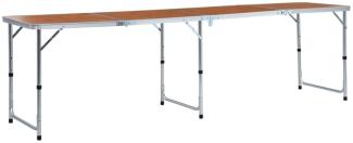 vidaXL Klappbarer Campingtisch Aluminium 240 x 60 cm