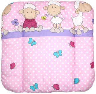 Baby Auflage Wickelauflage - Schaf rosa/violet - 70x50 cm 70x70 cm 70x85 cm Wickeltischauflage 70x85 cm