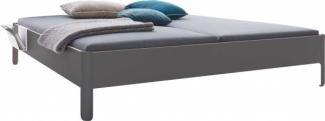 NAIT Doppelbett farbig lackiert Anthrazitgrau 160 x 210cm Ohne Kopfteil