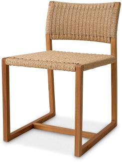 EICHHOLTZ Garten Dining Chair Griffin Natural Teak Natural Weave