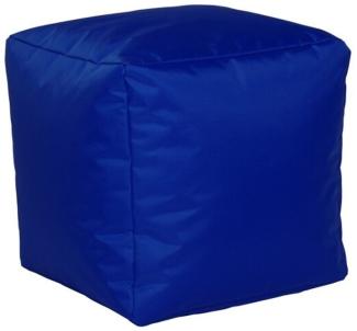 Sitzwürfel Nylon Kobalt groß 40 x 40 x 40 mit Füllung
