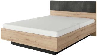 Bett Doppelbett Tally 160x200cm Artisan Eiche anthrazit