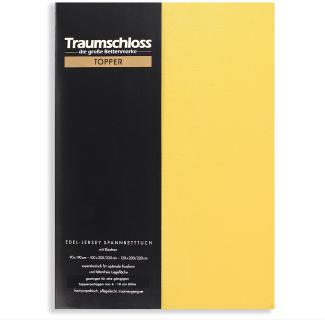 Traumschloss Topper Edel-Jersey Spannbettlaken gold 90-120x200-220