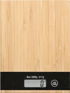 Kesper Küchenwaage Bambus 20. 8 x 15. 8 x 2. 3 cm braun/ schwarz