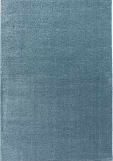 Kurzflor Teppich Roberto Läufer - 80x250 cm - Blau