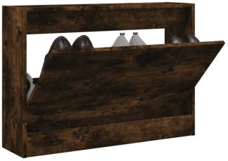 Schuhschrank Räuchereiche 80x21x57 cm Holzwerkstoff