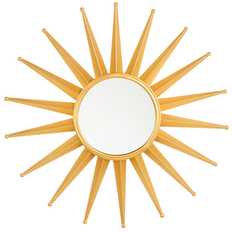 Wandspiegel gold Sonnenoptik ø60 cm PERELLI