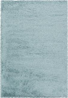 Hochflor Teppich Francesca rechteckig - 240x340 cm - Blau