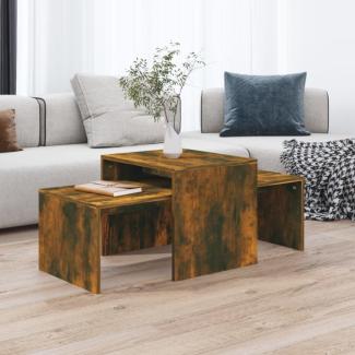 Couchtisch-Set Räuchereiche 100x48x40 cm Holzwerkstoff