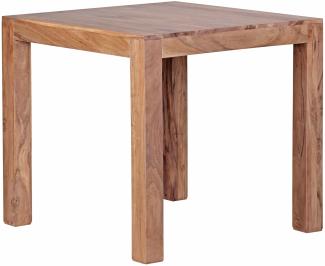 Wohnling Esstisch, Esszimmer-Tisch, Massivholz, Akazie 80 cm