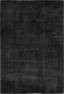 HOME DELUXE Hochflor Teppich SOFI - Farbe: Anthrazit, Größe: 150 x 80 cm