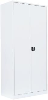 Stahl-Aktenschrank Metallschrank abschließbar Büroschrank Stahlschrank 195 x 92,5 x 60cm Weiß 530367