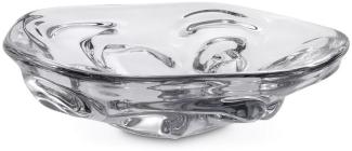 Casa Padrino Luxus Glasschale Ø 27,5 x H. 7 cm - Mundgeblasene Deko Glas Obstschale - Glas Deko Accessoirs - Luxus Kollektion