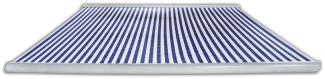 HOME DELUXE LED Vollkassettenmarkise ELOS - 395 x 300 cm Marineblau - Weiß
