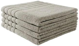 Handtuch Baumwolle Plain Design - Farbe: Dunkelgrau, Größe: 70x140 cm