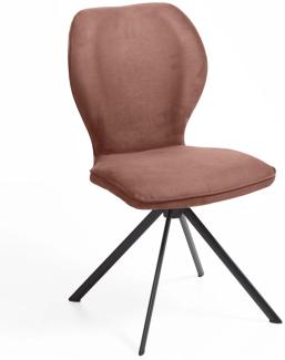 Niehoff Sitzmöbel Colorado Trend-Line Design-Stuhl Eisengestell - Polyester - 180° drehbar Nirvana braun