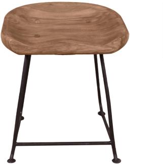 Hocker natural edge Akazie Metall Stuhl Sitzhocker Küchenstuhl Küchenhocker
