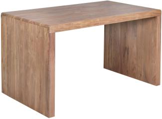 KADIMA DESIGN Schreibtisch TEKO - Massiver Handgefertigter Bürotisch mit ergonomischem Design und viel Stauraum. Farbe: Beige, Große: 160x80x76