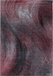 Kurzflor Teppich Oro Läufer - 80x250 cm - Rot