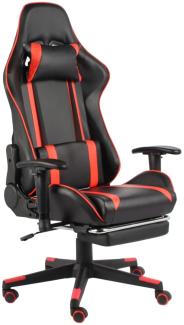 vidaXL Gaming-Stuhl mit Fußstütze Drehbar Rot PVC [20487]